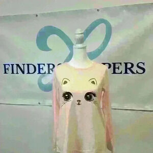 The children’s place girls long sleeve tea with kitty print